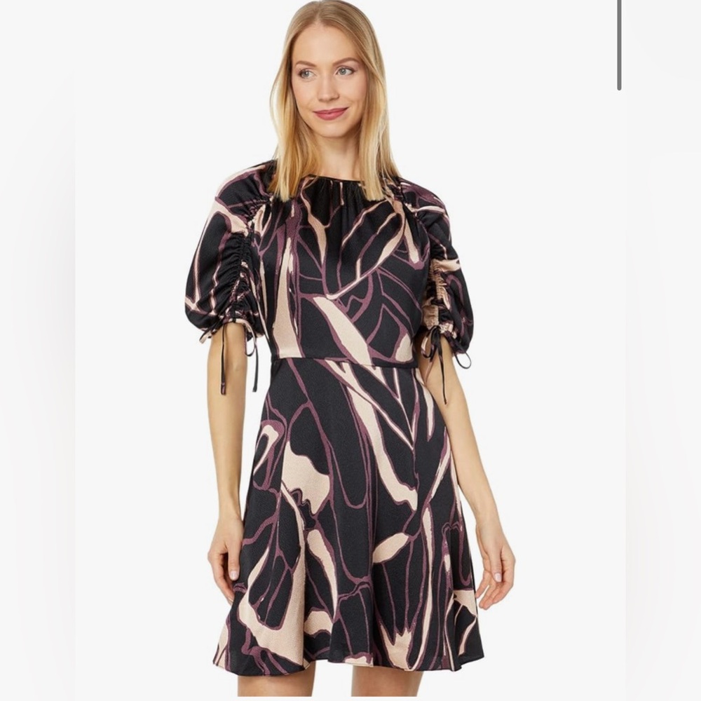 Ted Baker Black and Pink Mini Dress